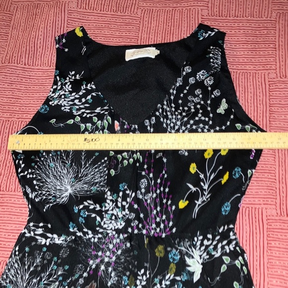 Women’s medium lined Black Floral Midi Dress - Picture 9 of 15